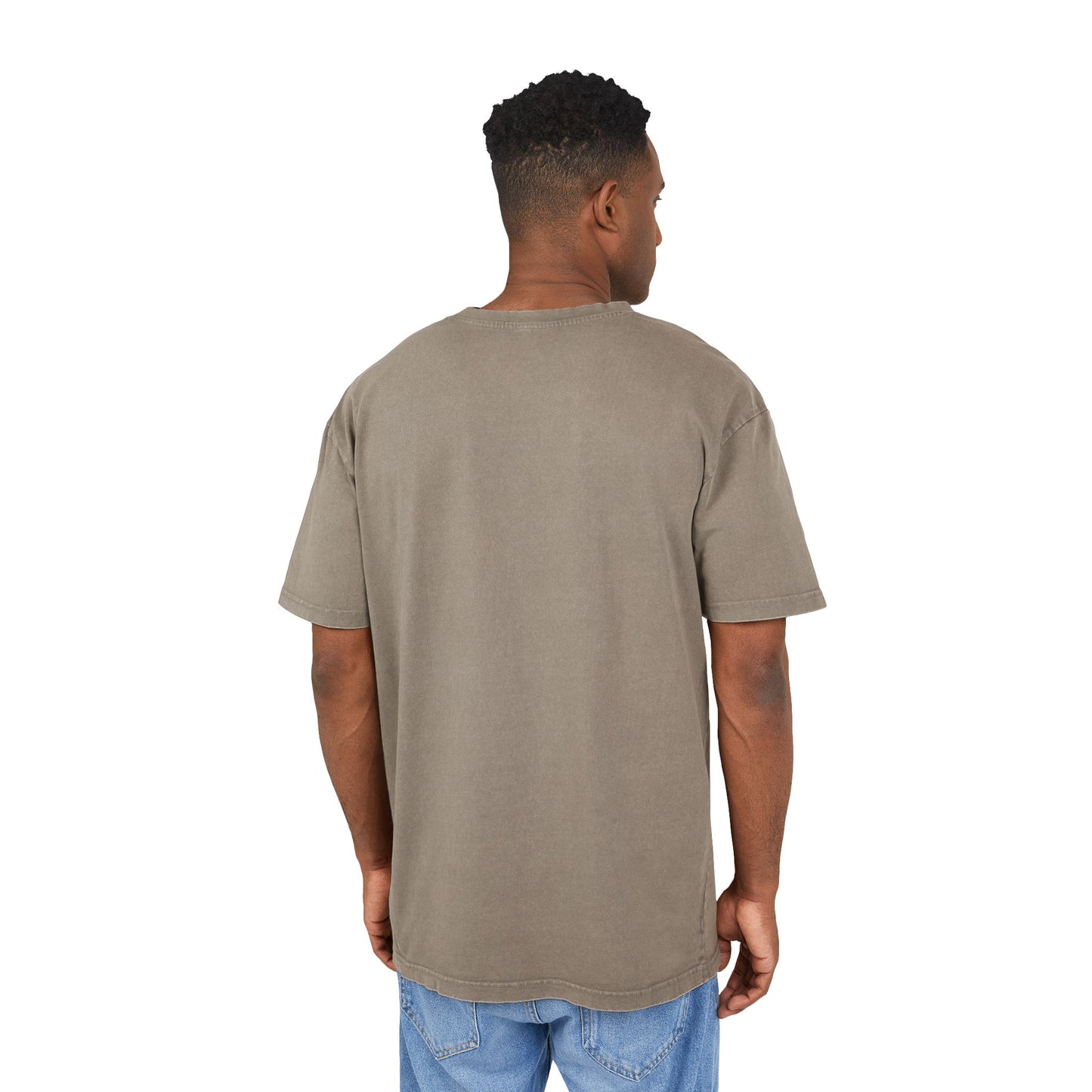 Acid Washed Oversize Tee - CannaVibe Graphic Tee for Chill Days