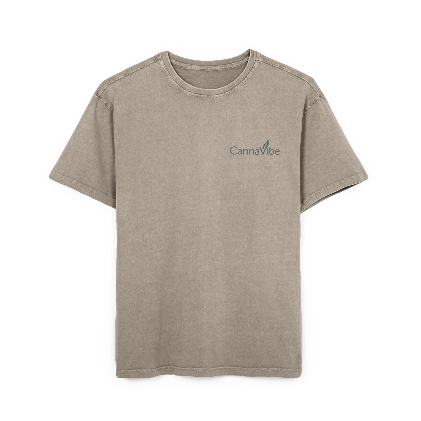 Acid Washed Oversize Tee - CannaVibe Graphic Tee for Chill Days