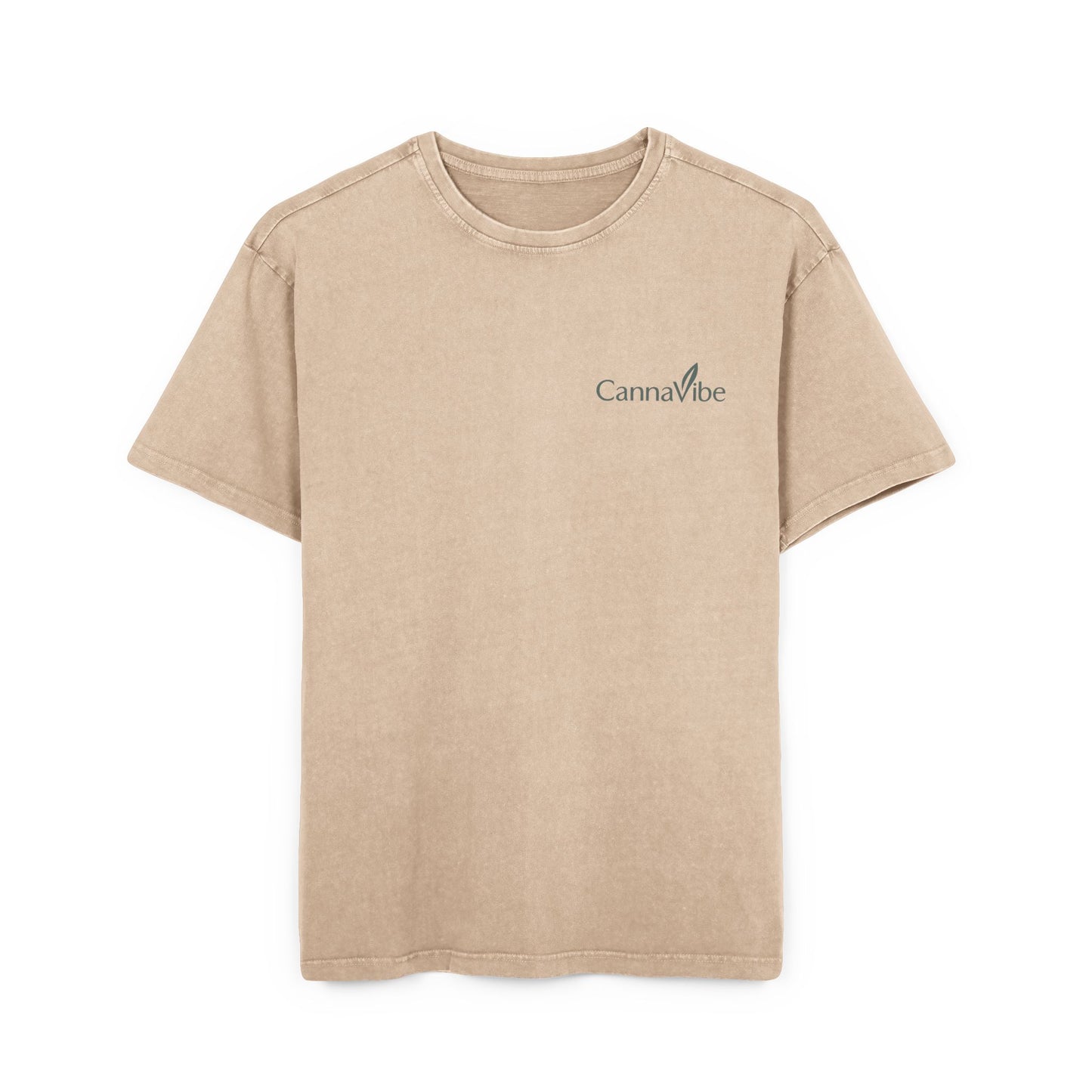 Acid Washed Oversize Tee - CannaVibe Graphic Tee for Chill Days
