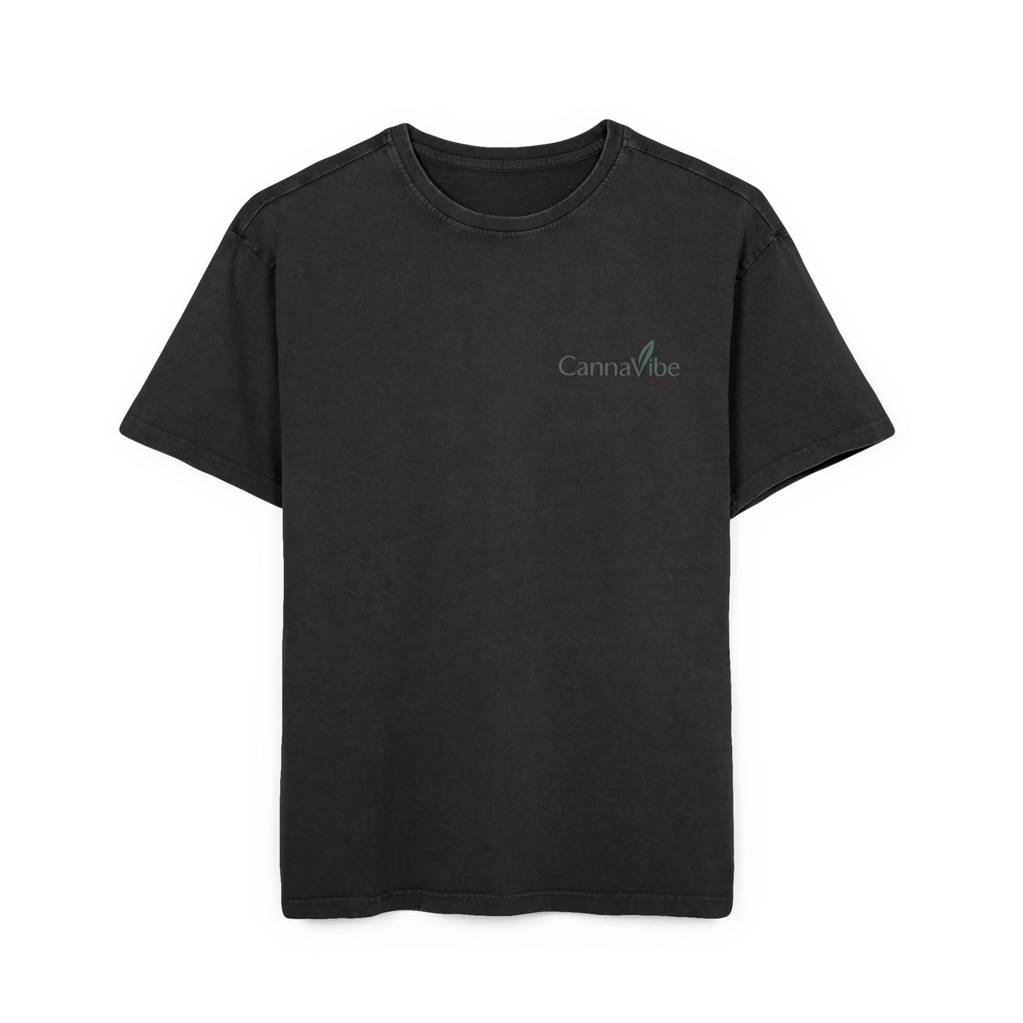 Acid Washed Oversize Tee - CannaVibe Graphic Tee for Chill Days