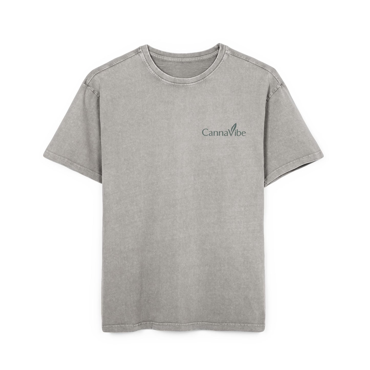 Acid Washed Oversize Tee - CannaVibe Graphic Tee for Chill Days