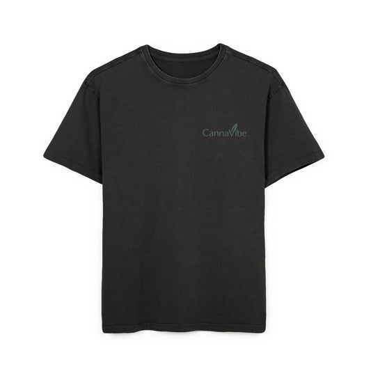 Acid Washed Oversize Tee - CannaVibe Graphic Tee for Chill Days